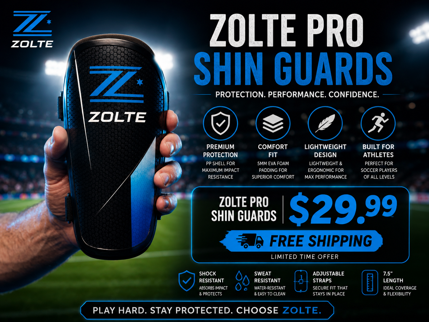 ZOLTE Elite Pro Shin Guards